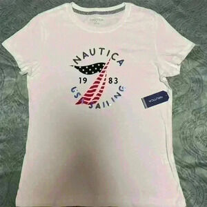 Nautica Womens SOLID CREWNECK T-SHIRT Size M